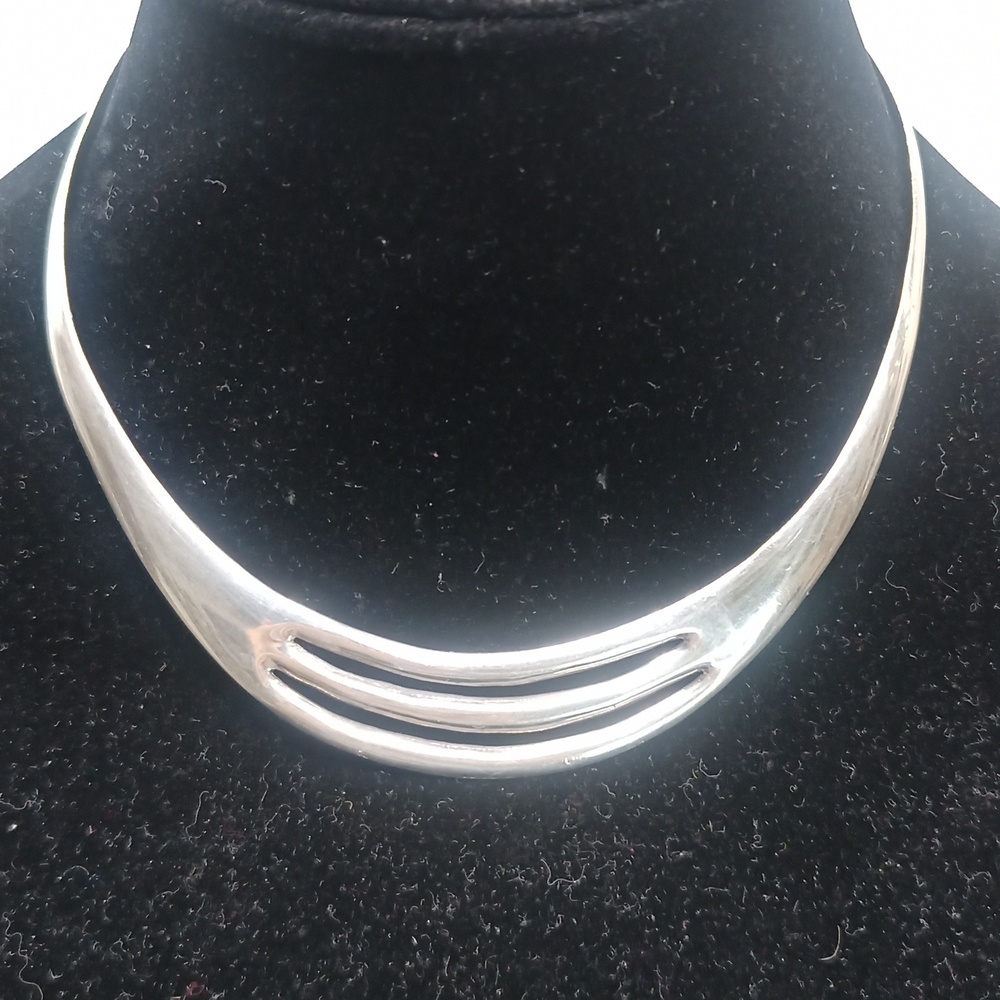 Mexico 925 Sterling Silver Torque Necklace Slider Color Colour